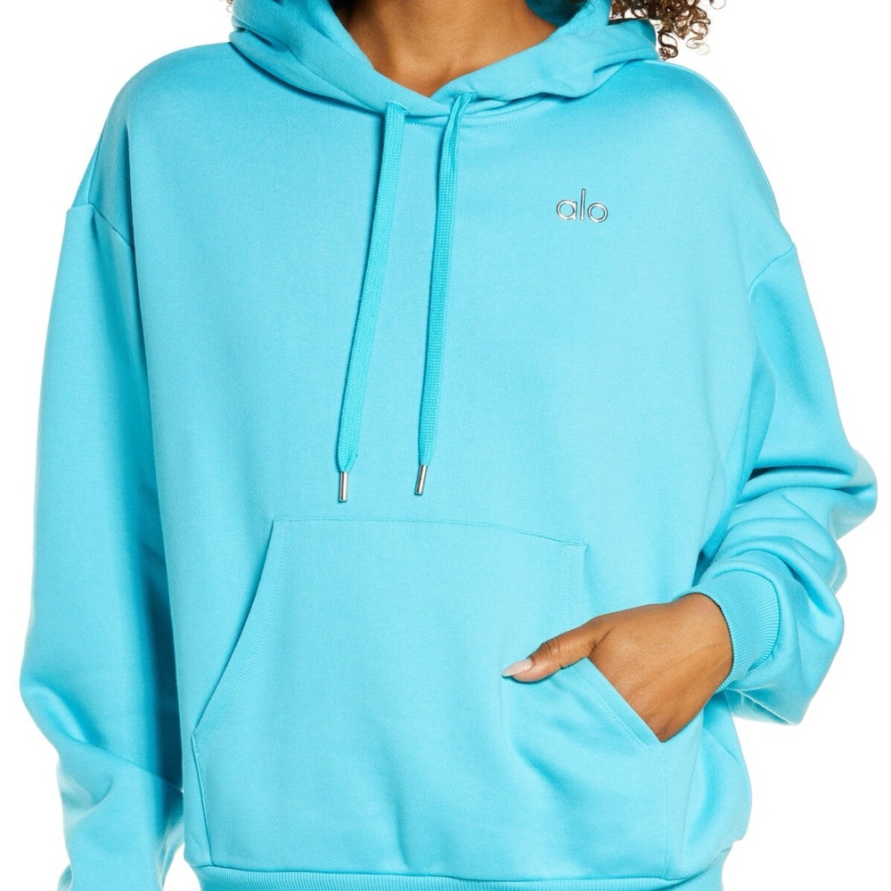 Alo Yoga Accolade Hoodie Blue Quarts XS